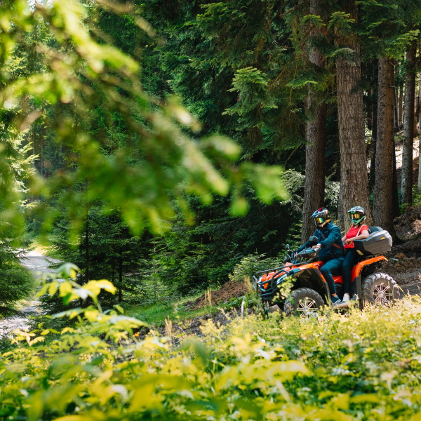 couple on ATV